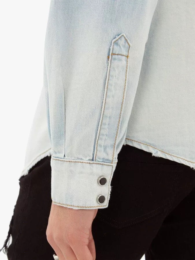 Amiri Distressed Denim Shirt Size S