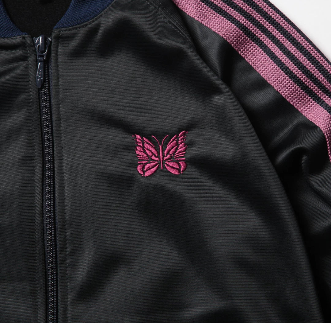 Needles RC Track Jacket in Black and Pink