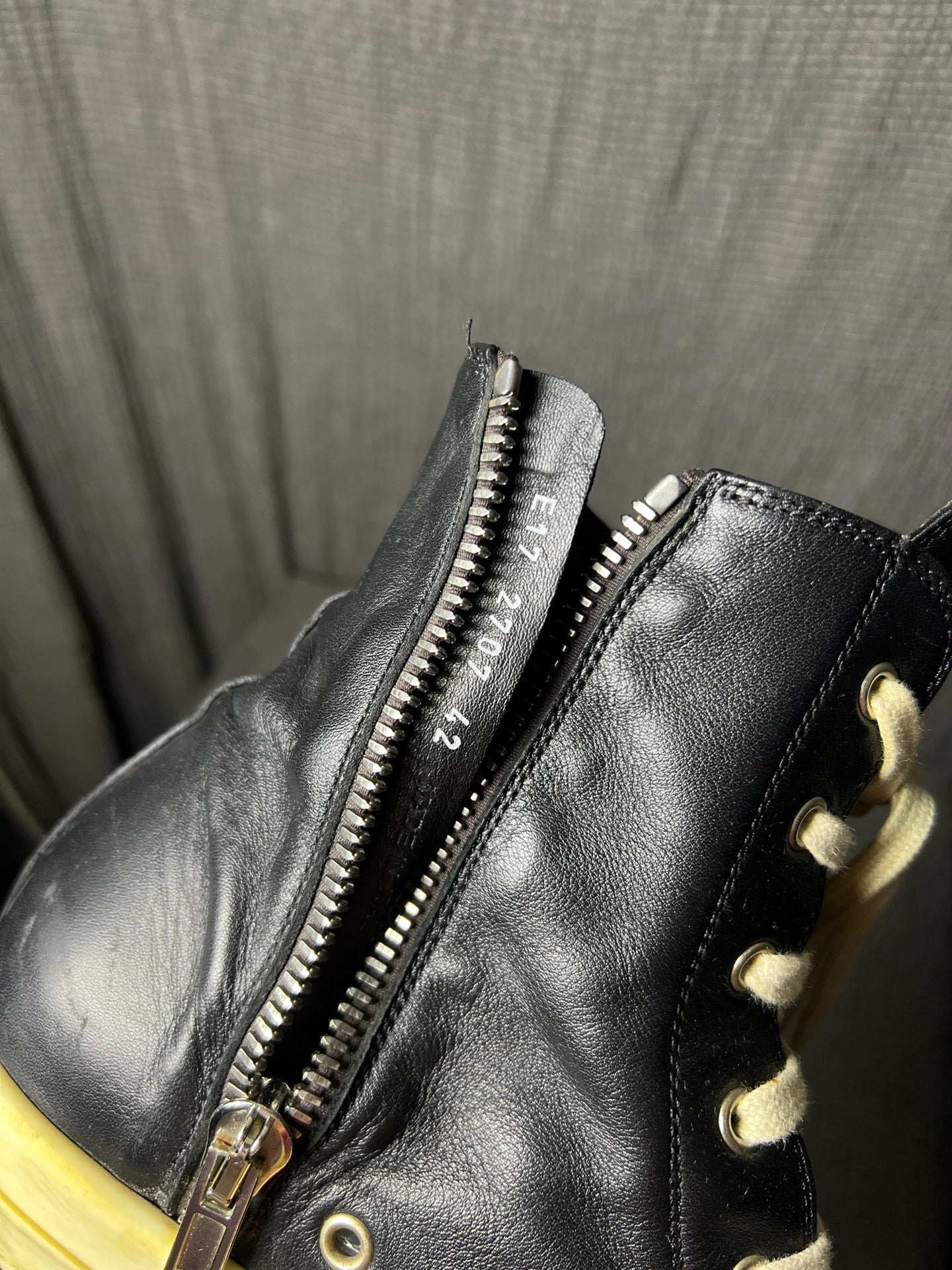 Rick Owens 17ss High-Top Leather Sneakers