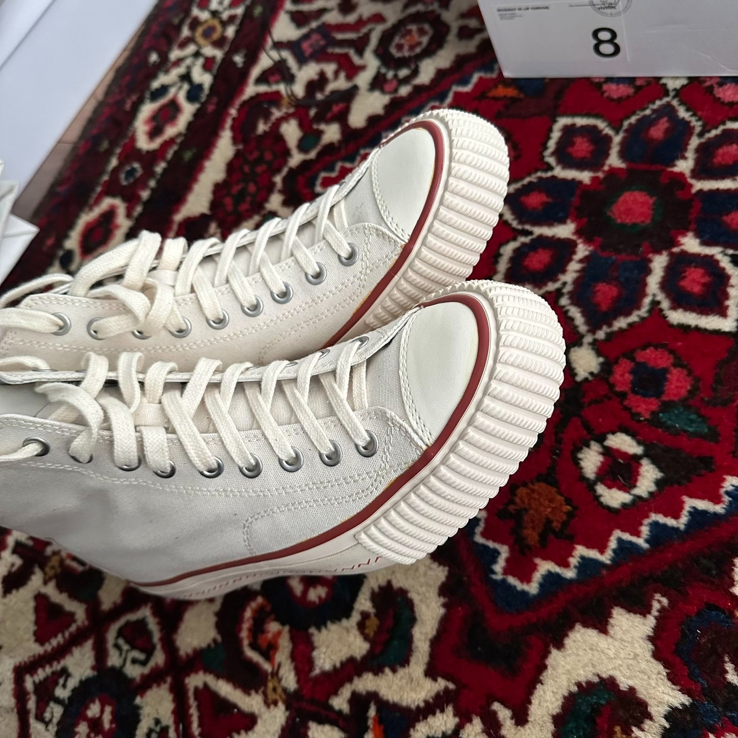 visvim skagway hi canvas sneakers size 8