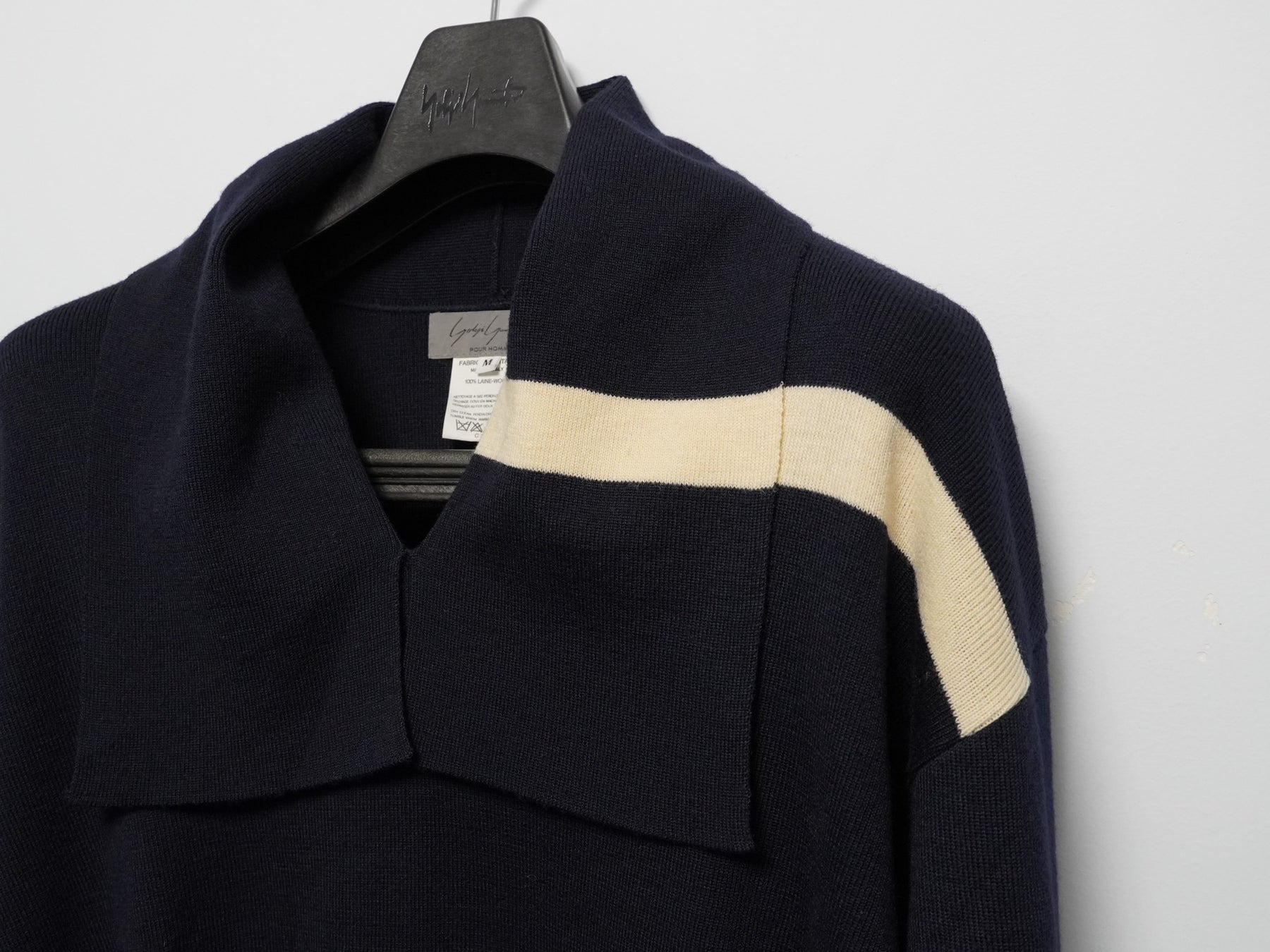 Yohji Yamamoto 1980ss Navy Collar Wool Sweater