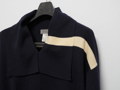 Yohji Yamamoto 1980ss Navy Collar Wool Sweater
