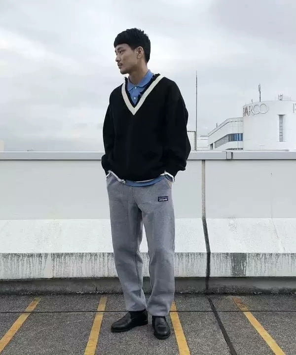 Beams Black V-Neck Knit Cardigan