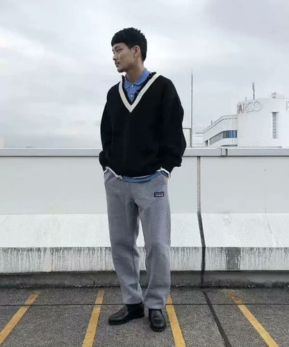 Beams Black V-Neck Knit Cardigan