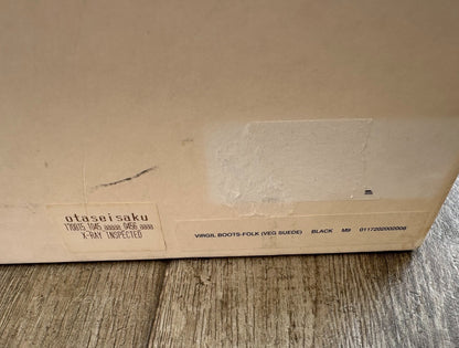 visvim virgil boots in black suede