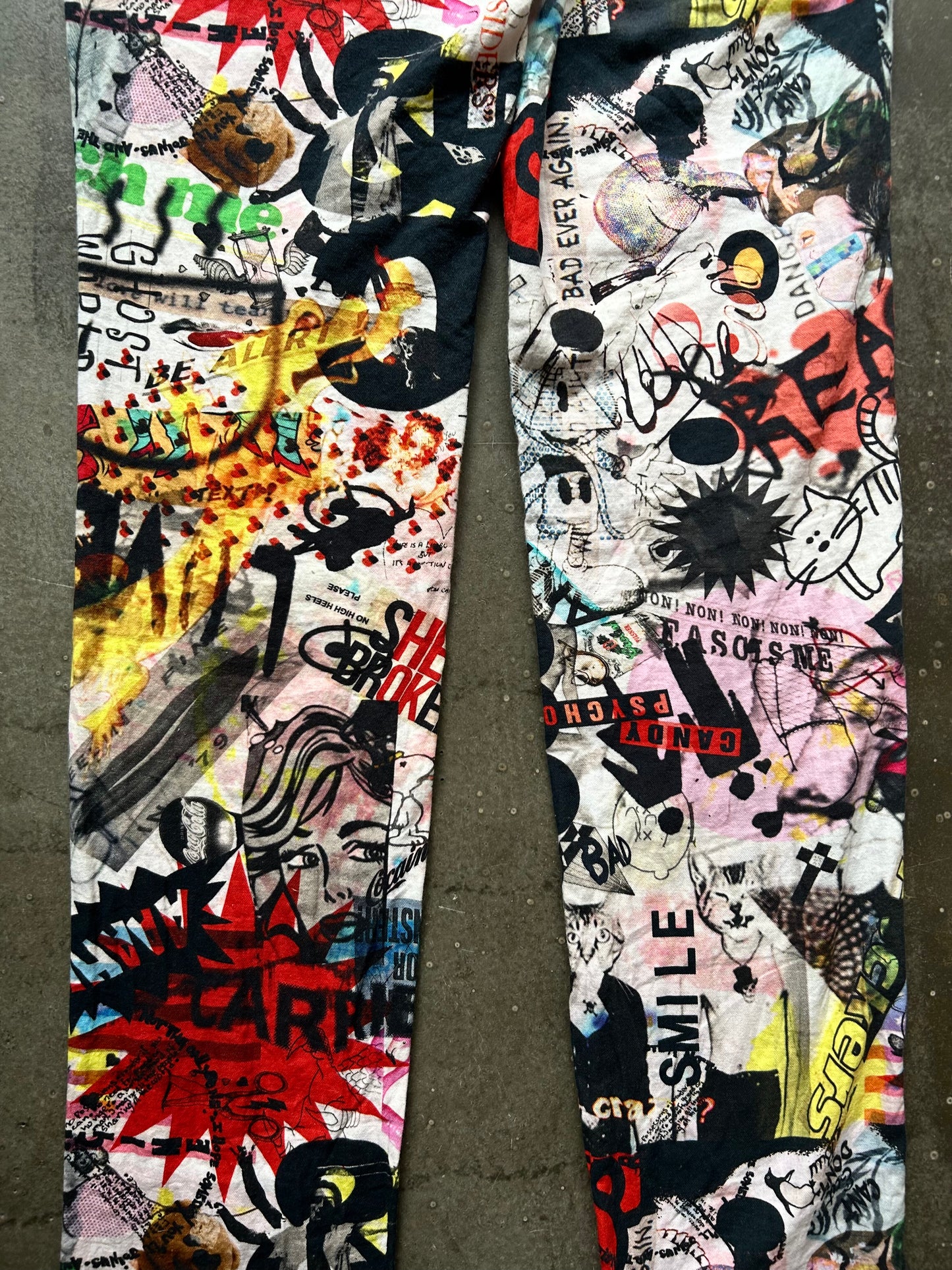 Nozomi Ishiguro Graffiti Print Long Pants