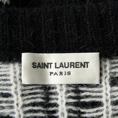 Saint Laurent Men's Black Zigzag Sweater