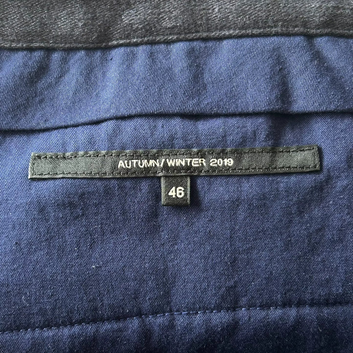 ziggy chen gray wool-linen cropped pants