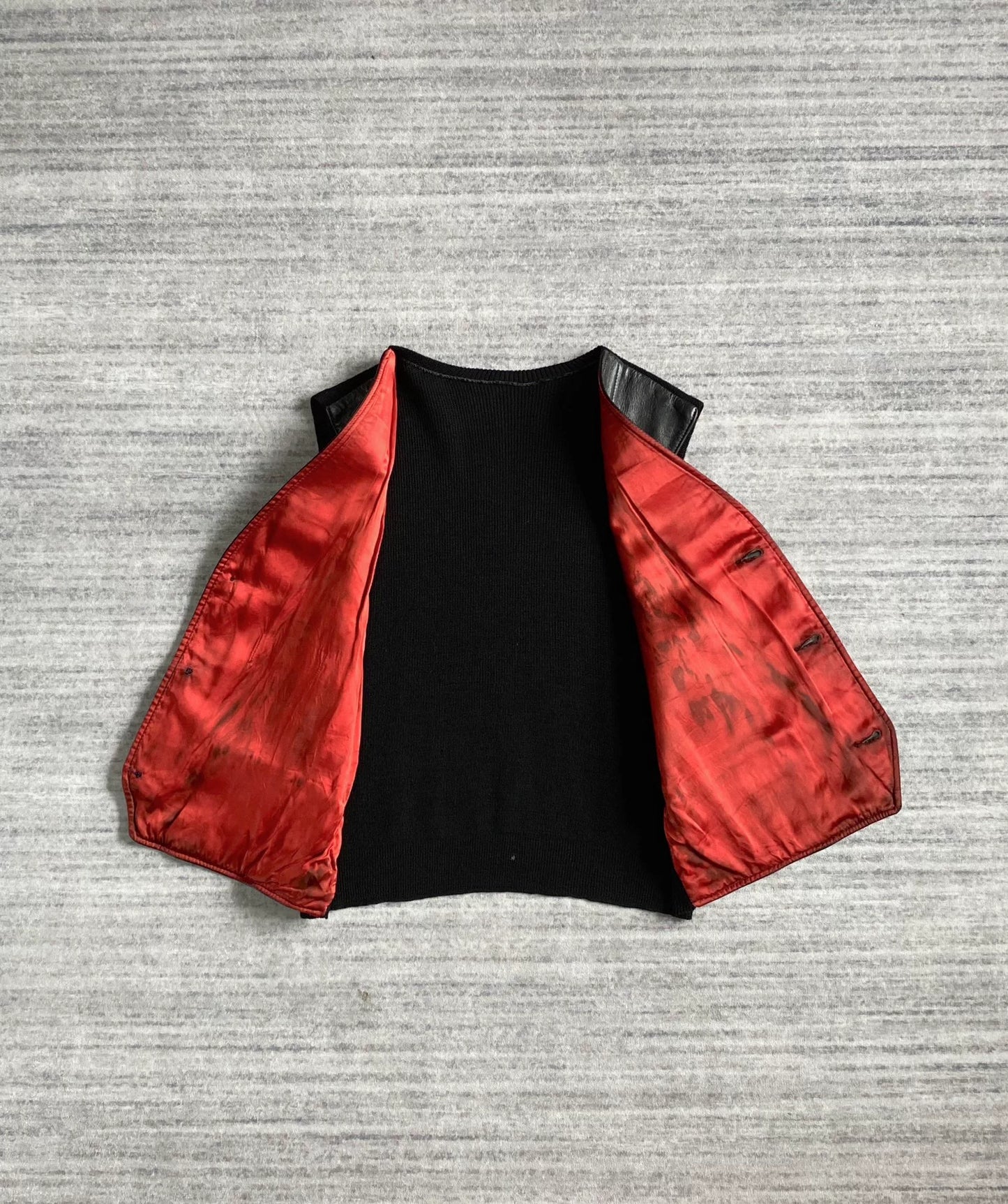 vintage western sleeveless leather vest