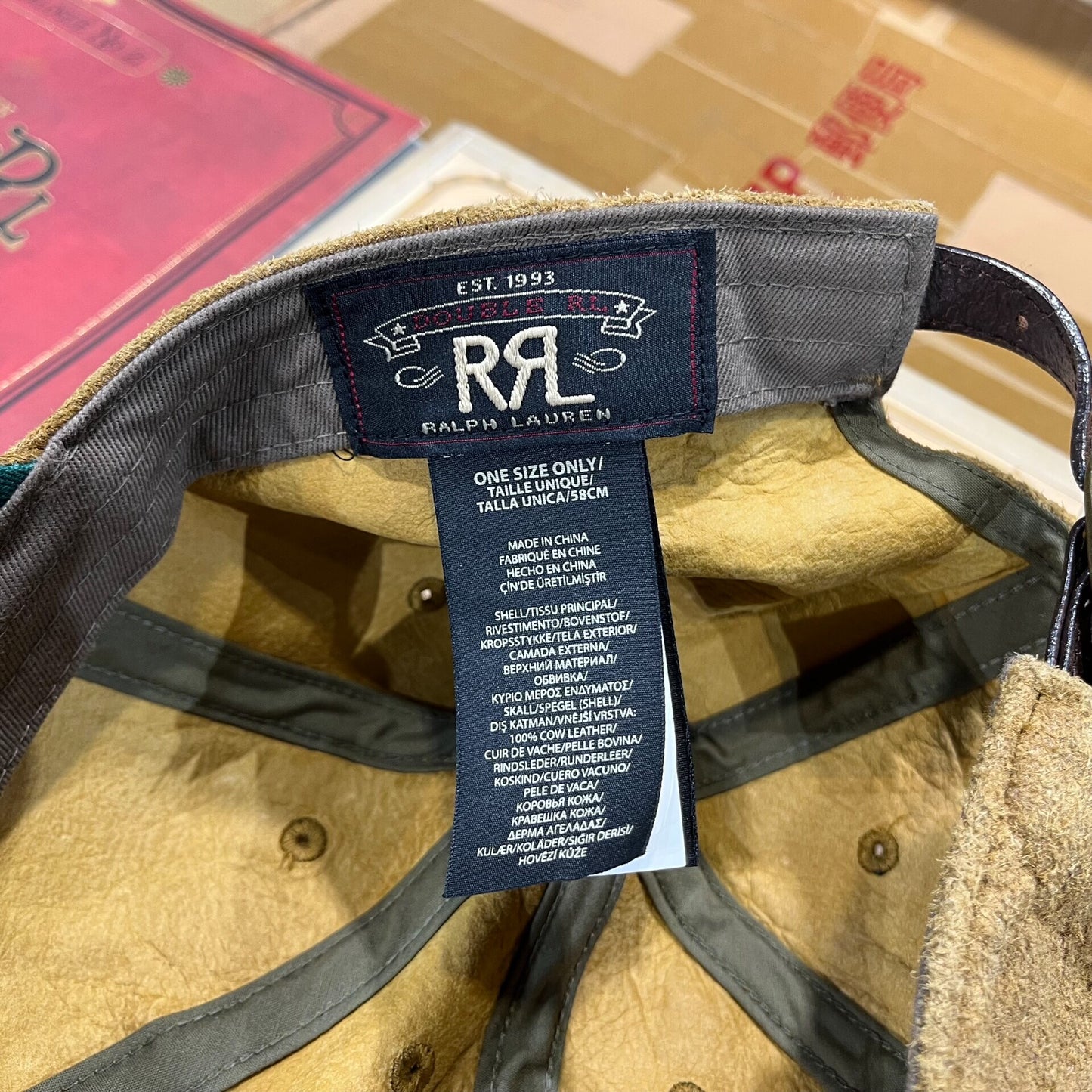 RRL Suede Baseball Cap by Ralph Lauren