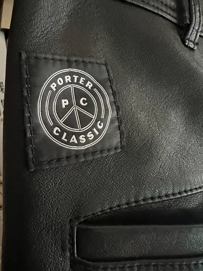 black deerskin leather pants for men or women