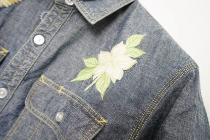 Neighborhood Embroidered Beaded Short-Sleeve Shirt