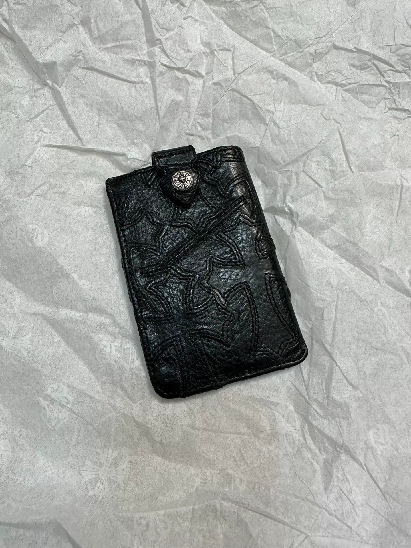 Chrome Hearts Cross Leather Card Holder