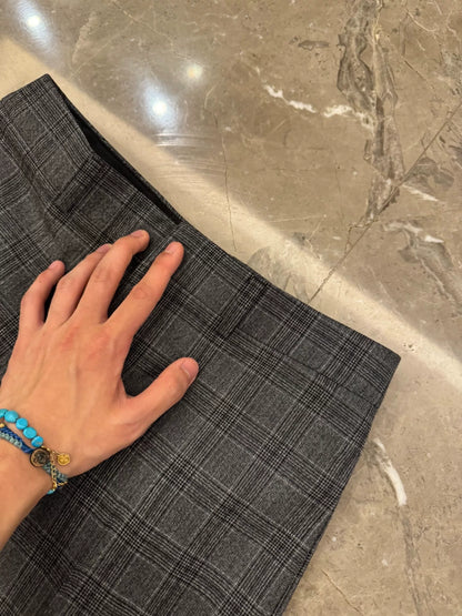 Celine Hedi Slimane Checkered Trousers