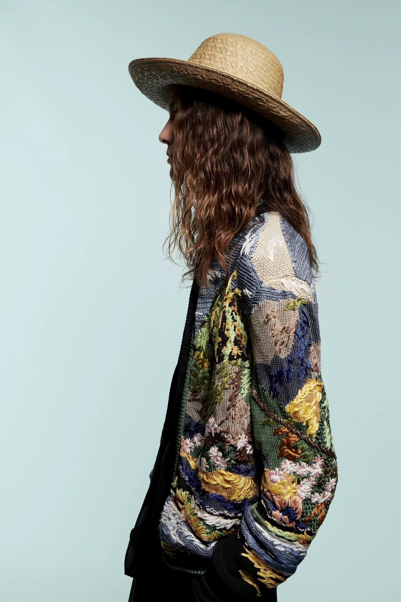 saint laurent embroidered knit jacket