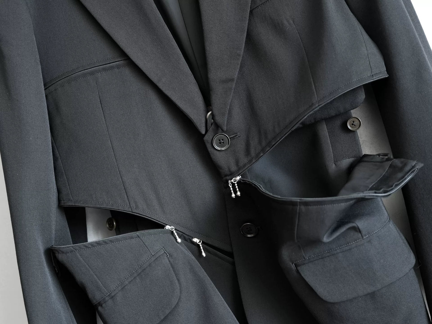 deconstructed zipper jacket by yohji yamamoto