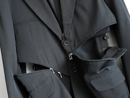 deconstructed zipper jacket by yohji yamamoto