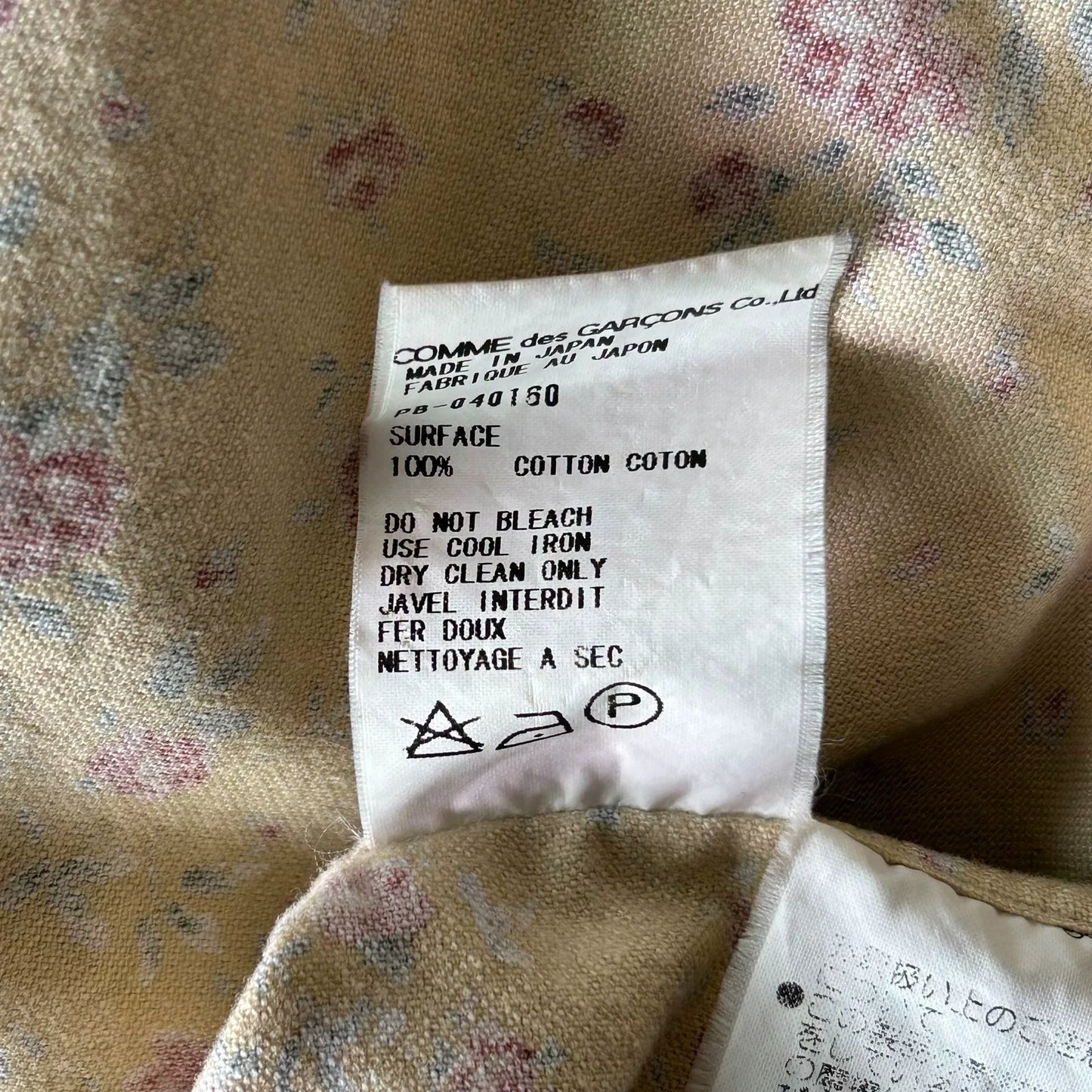 floral print shirt by comme des garcons