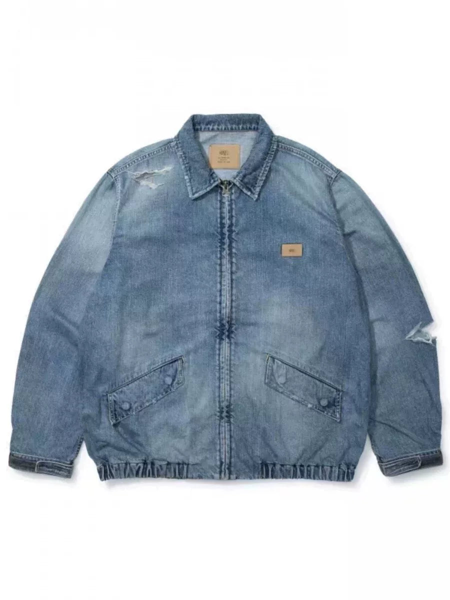 MADNESS 22SS Washed Distressed Denim Jacket