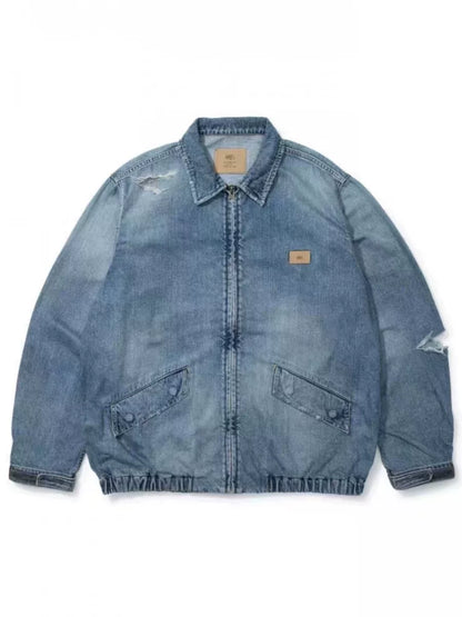 MADNESS 22SS Washed Distressed Denim Jacket