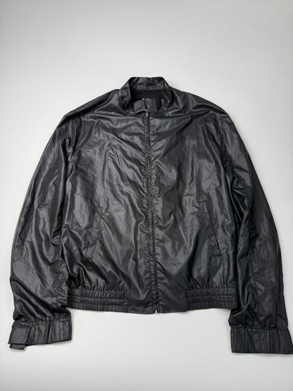 raf simons black motorcycle jacket size 50