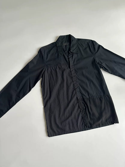Prada Mixed Fabric Zip Shirt