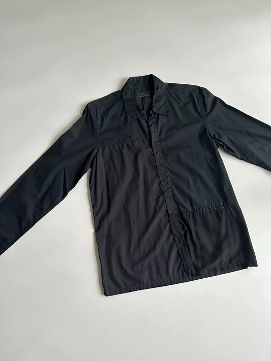 Prada Mixed Fabric Zip Shirt