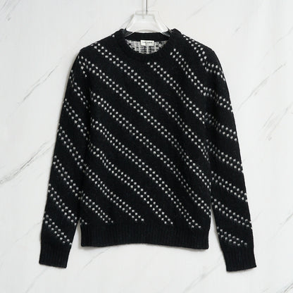 Saint Laurent Men's Zigzag Pattern Sweater