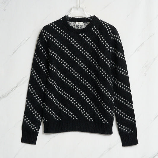 Saint Laurent Men's Zigzag Pattern Sweater