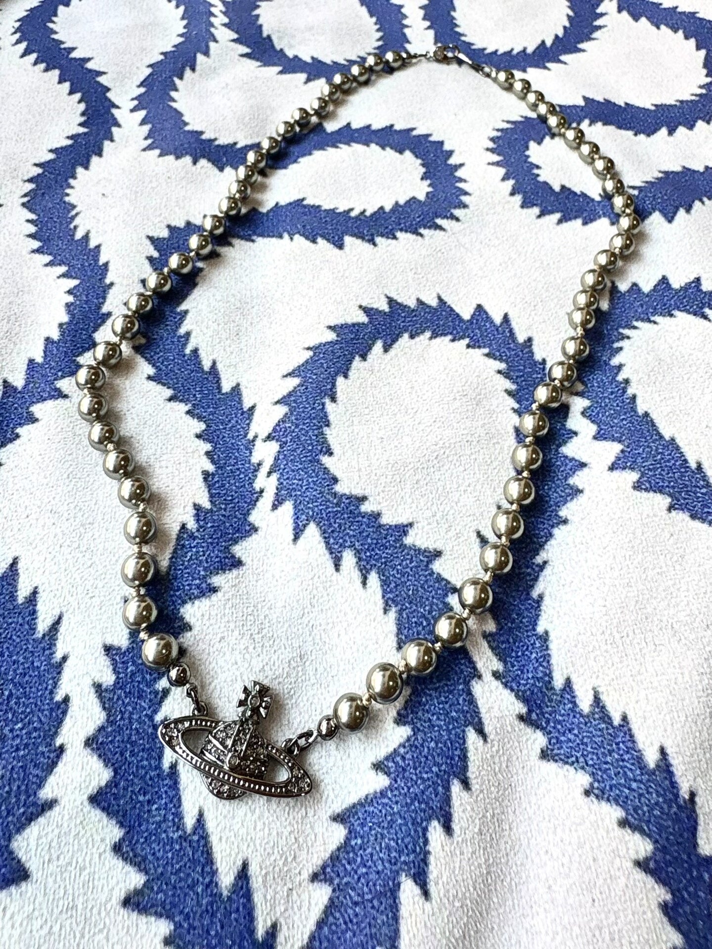 vivienne westwood gray pearl necklace