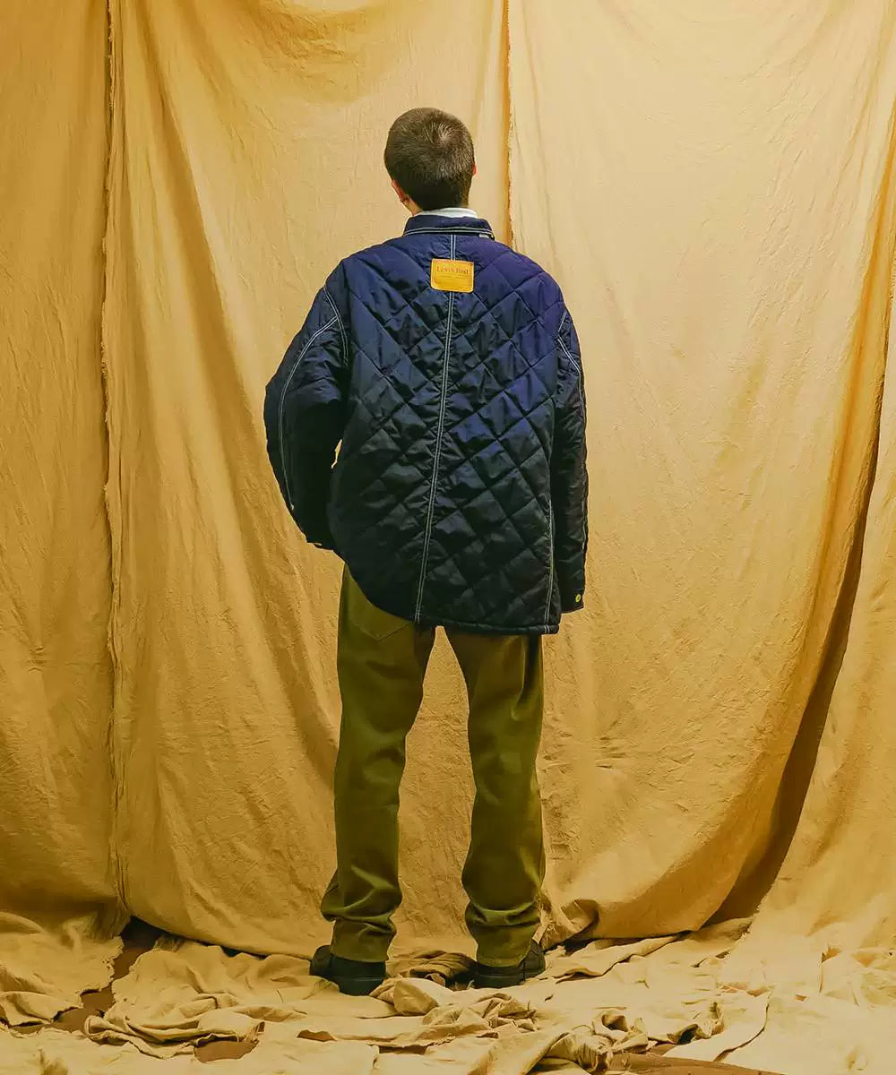 reversible quilt chore coat by levi's red