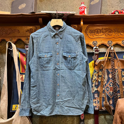 RRL Indigo Check Shirt