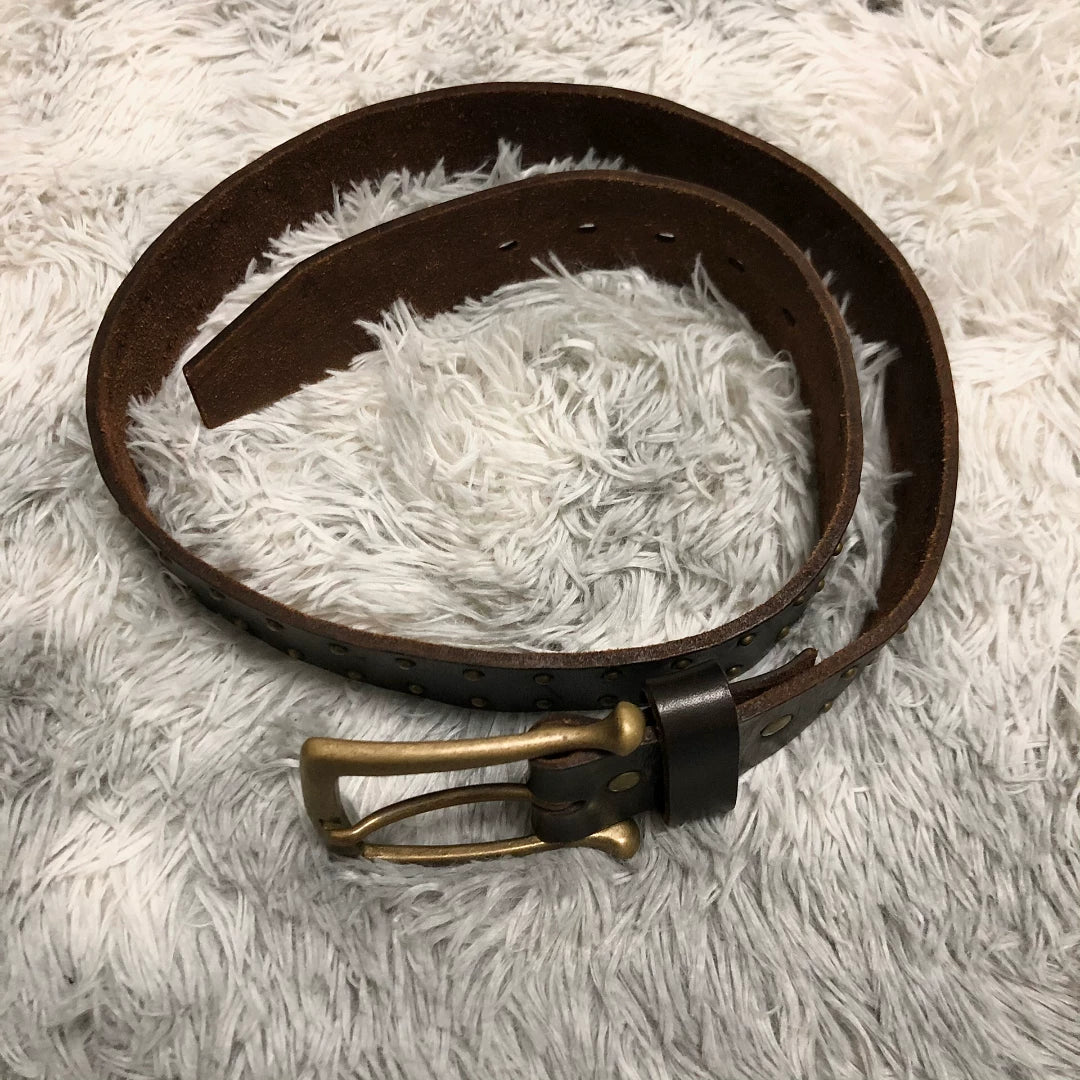 studded western style leather belt