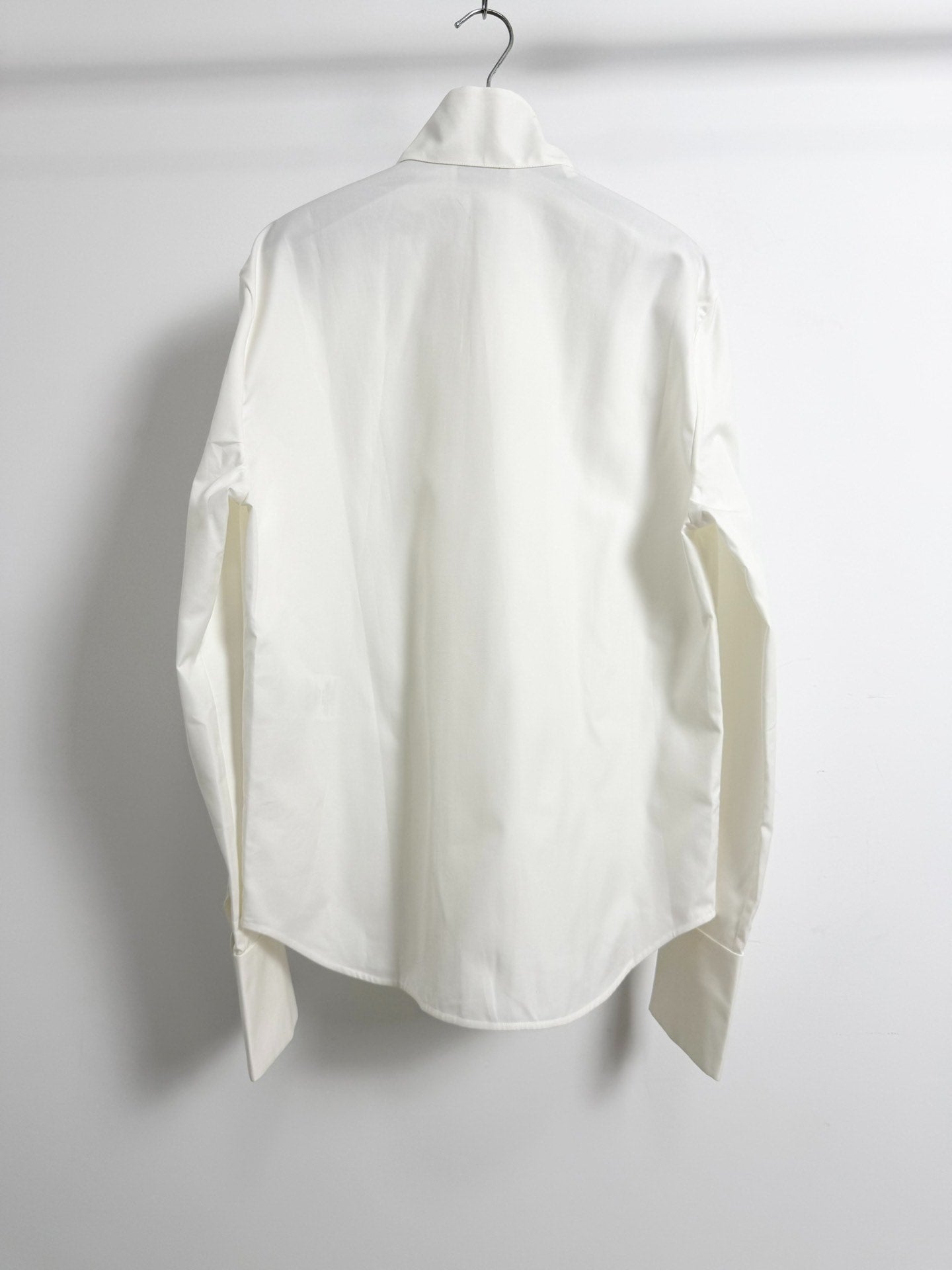 Saint Laurent White Pleated Dress Shirt