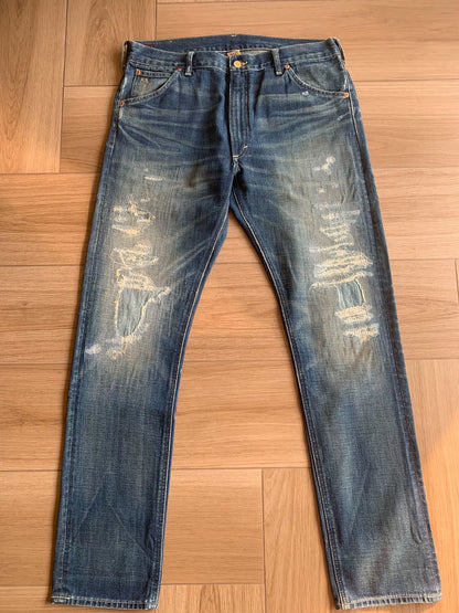 RRL Ralph Lauren Slim Fit Distressed Jeans