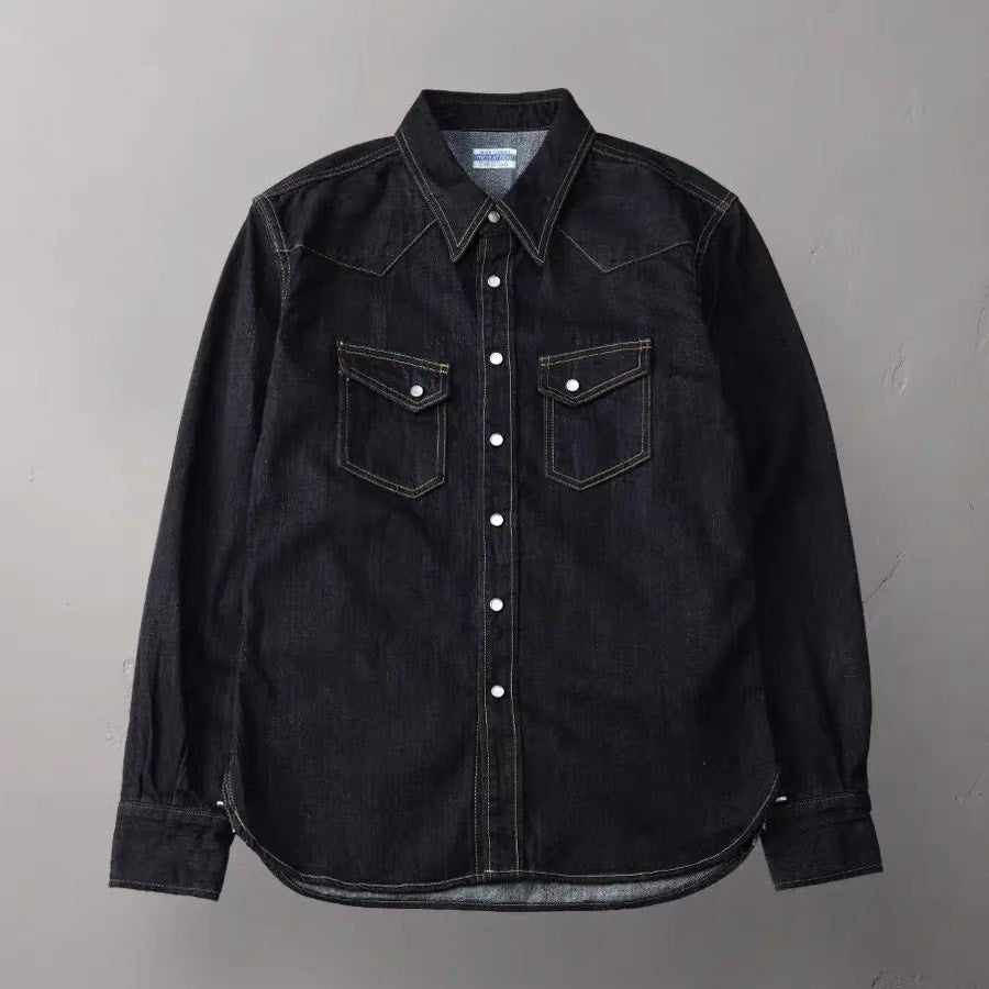 THE FLAT HEAD Classic Workwear Denim Shirt