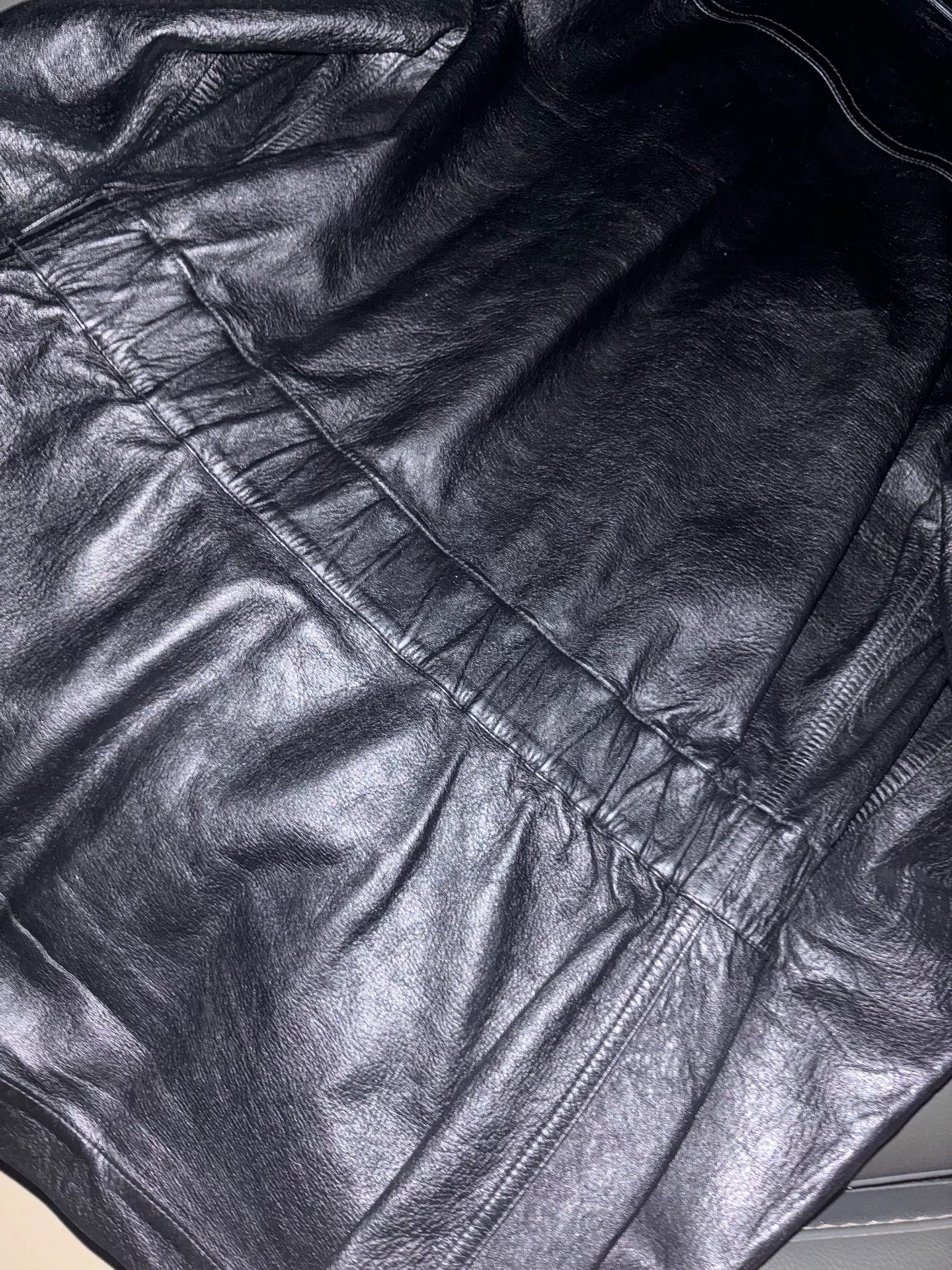 saint laurent black leather utility jacket