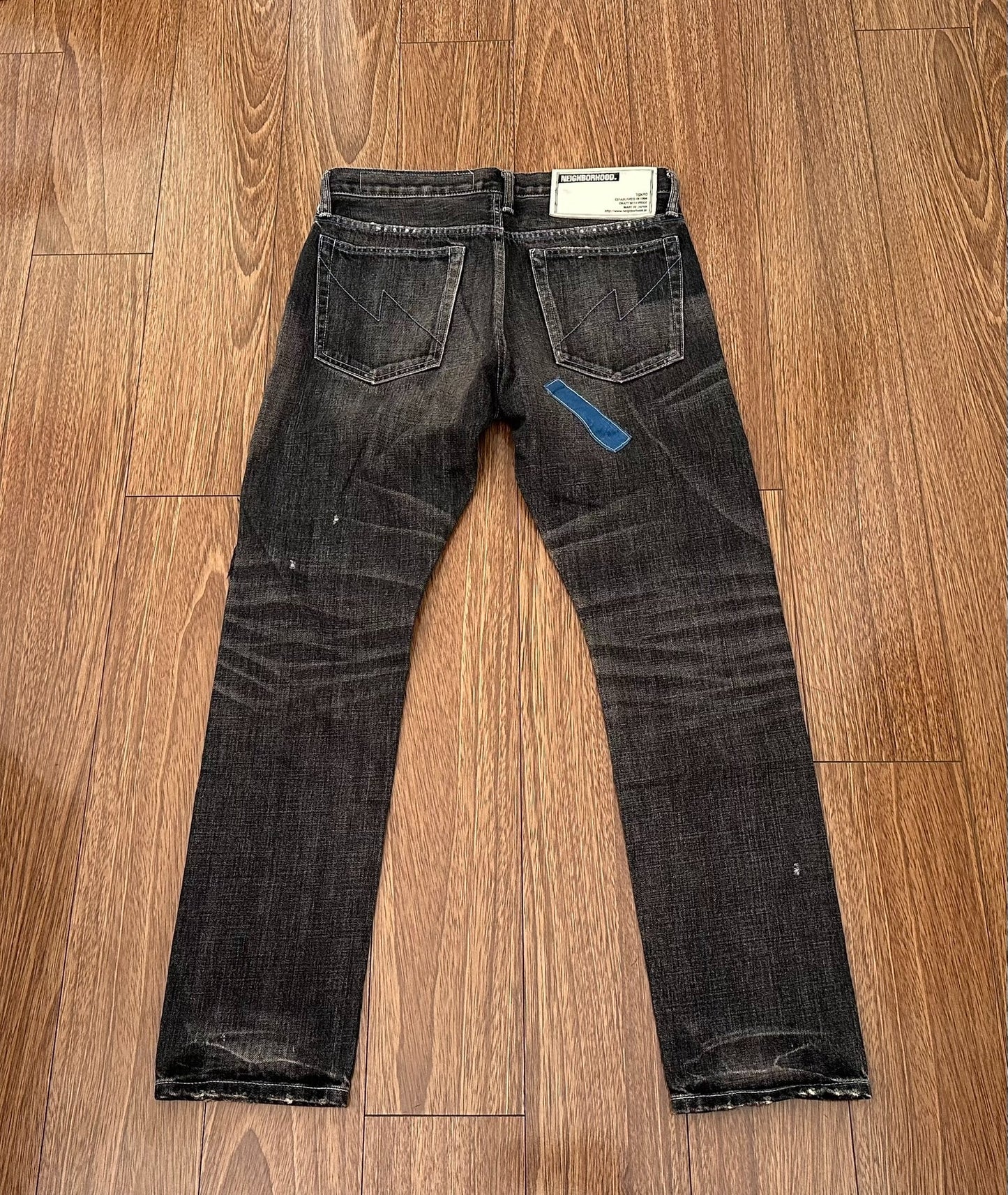 neighborhood metal savage narrow denim pants