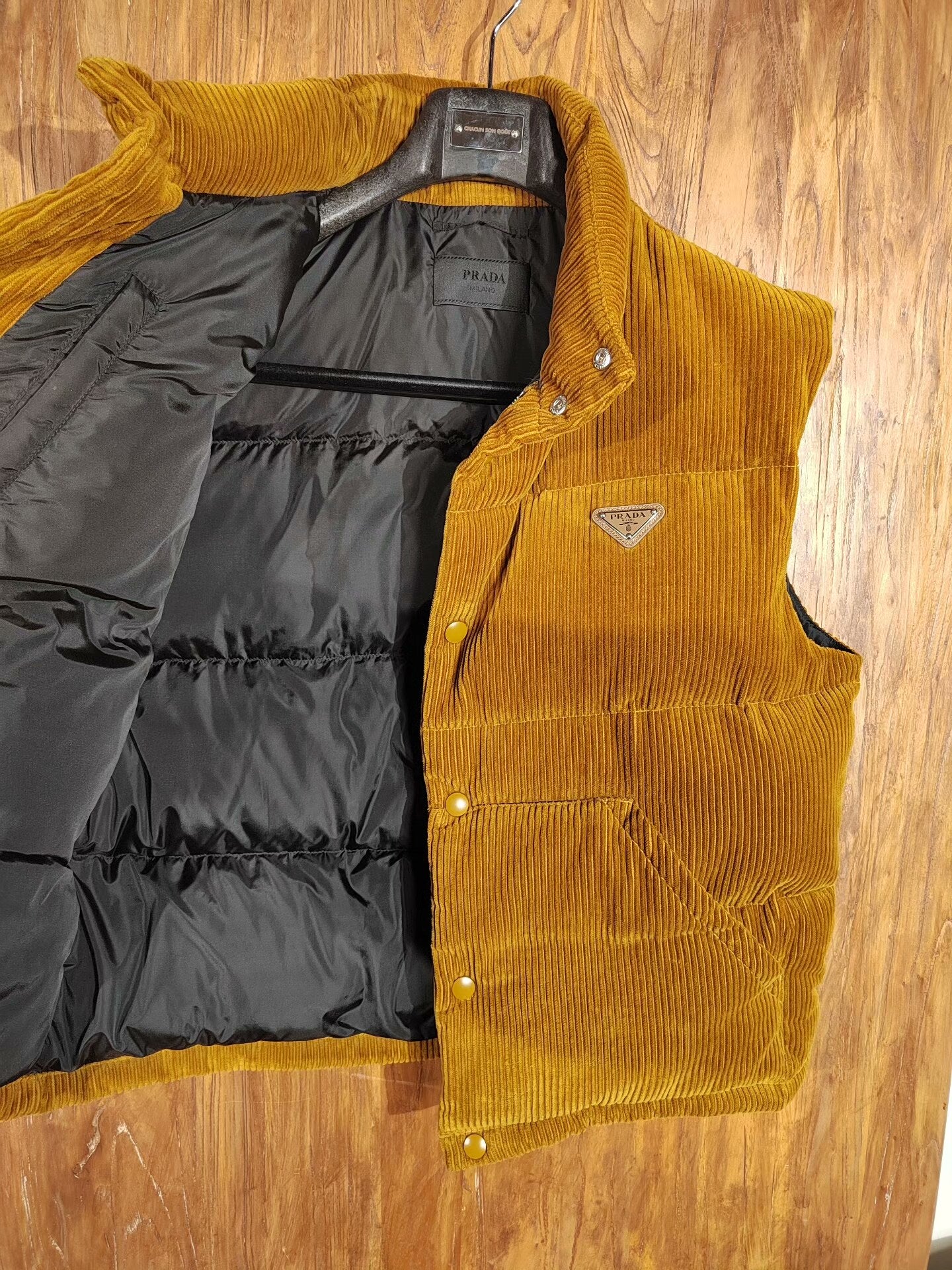 Prada Corduroy Puffer Vest Size M