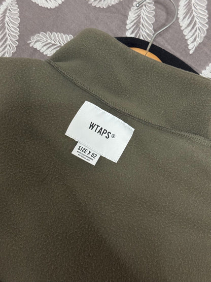 wtaps embroidered fleece pullover jacket