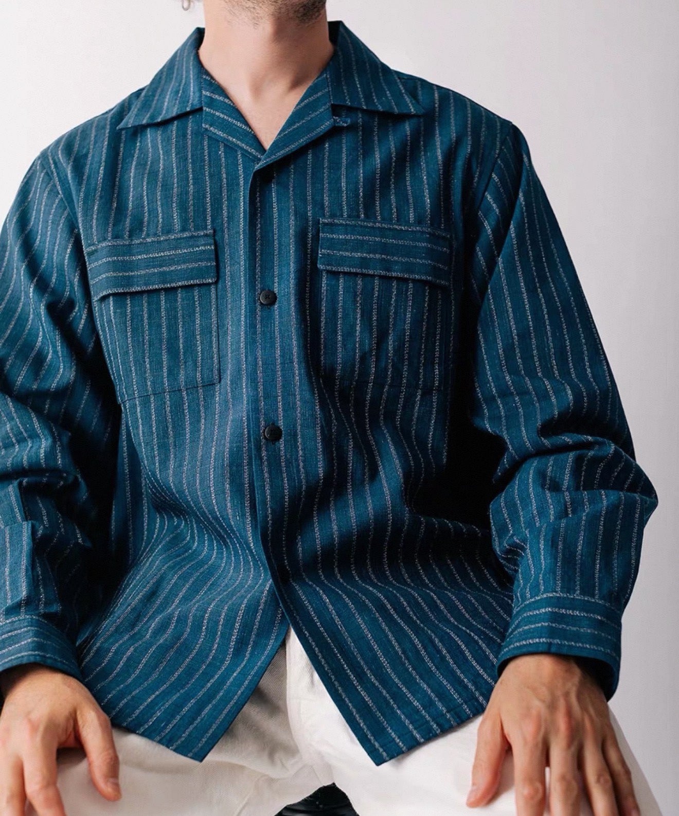VISVIM 25AW KEESEY STRIPES SHIRT