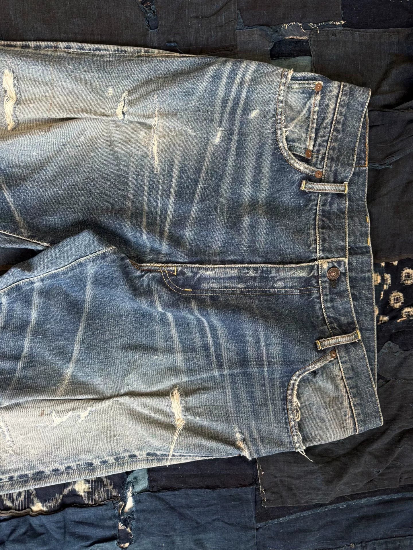 VISVIM 22SS JOURNEYMAN PANTS TACKED DMGD-27