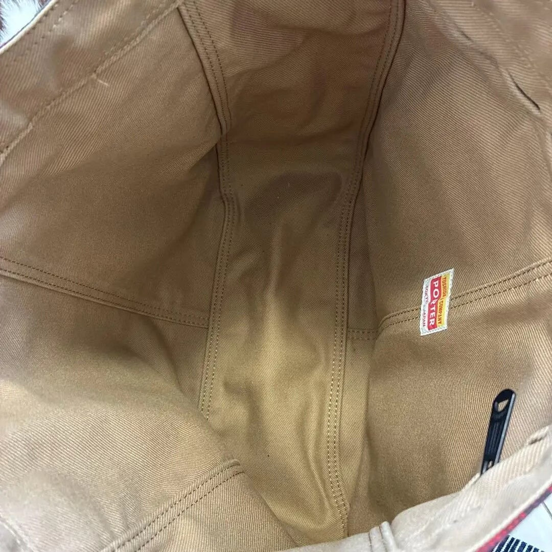 porter bag authentic red checkered design