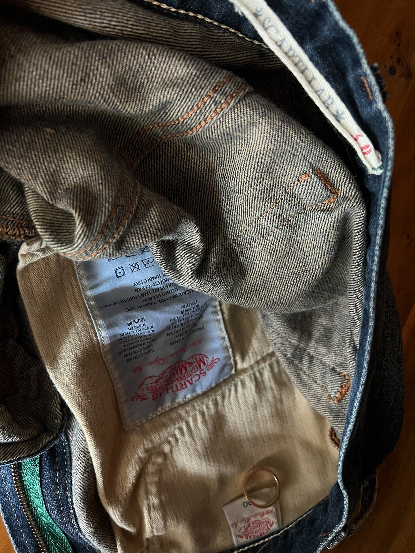 Vintage Style Heavy Wash Denim Pants