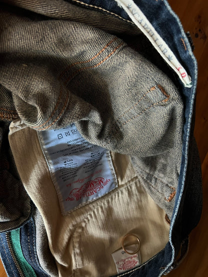 Vintage Style Heavy Wash Denim Pants