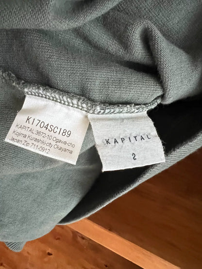 kapital army olive green polo t-shirt