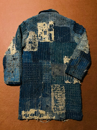 boro kofu custom patchwork denim coat