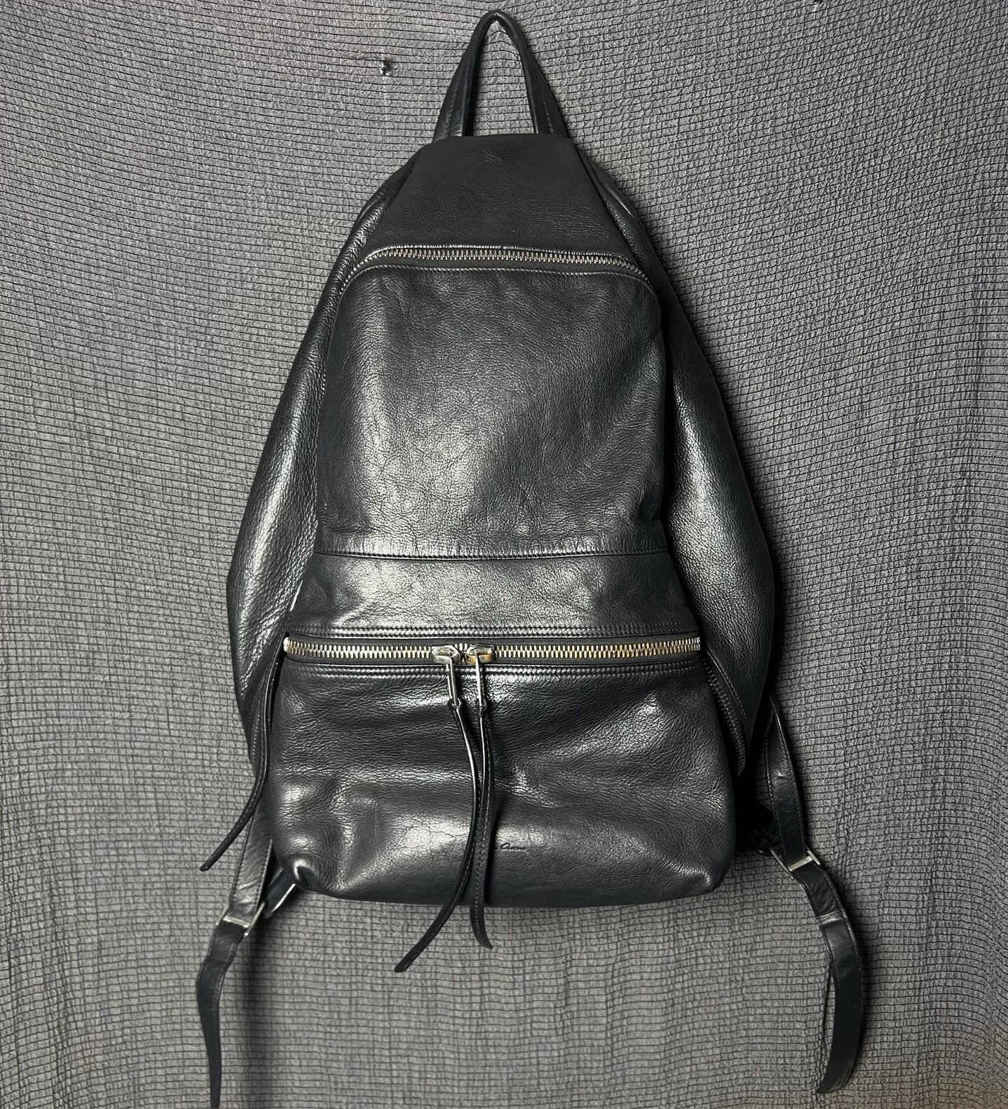 Rick Owens 18ss Pebbled Leather Backpack