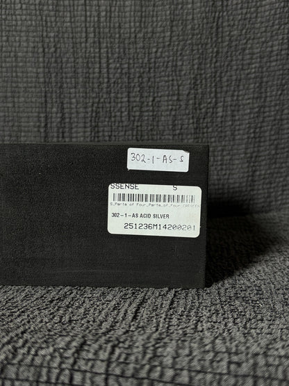 acid silver deep groove bracelet