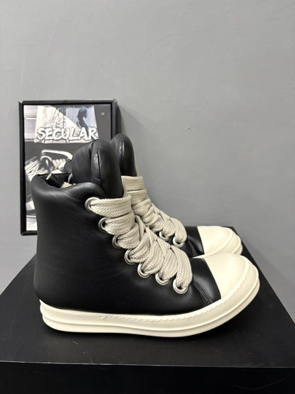 Rick Owens High-Top Leather Chunky Sneakers